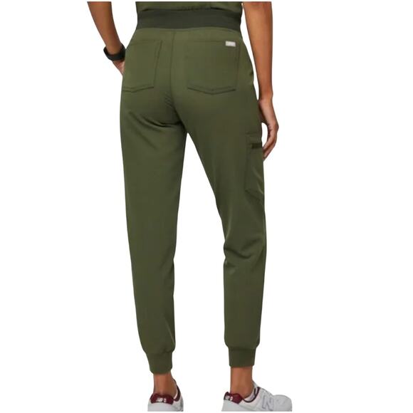 Figs Zamora Tall Jogger Scrub Pants Dark Olive Women’s Medium Tall MT LE Retired - Picture 3 of 11